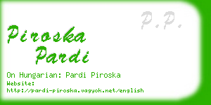 piroska pardi business card